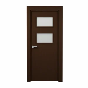 PORTE VITREE 1/2 EN MDF NID ABEILLE 730mm AVEC CADRE EN BOIS LATTE
