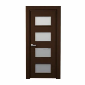 PORTE VITREE 1/1 EN MDF AGGLOMERE TUBULAIRE 730mm AVEC CADRE EN BOIS LATTE