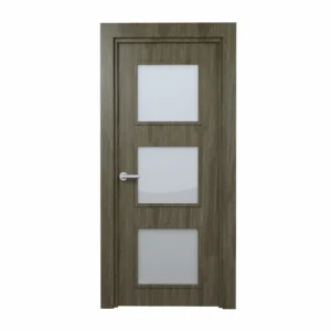 PORTE VITREE 1/1 EN MDF NID ABEILLE 730mm AVEC CADRE EN WPC110mm