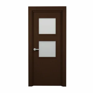 PORTE VITREE 1/2 EN MDF NID ABEILLE 830mm AVEC CADRE EN BOIS LATTE