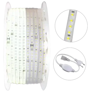 Pack ruban LED 1 ligne 9W lumière blanche avec transformateur