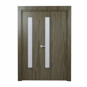 PORTE VITREE 1/1 EN MDF NID ABEILLE 1230mm AVEC CADRE EN WPC110mm