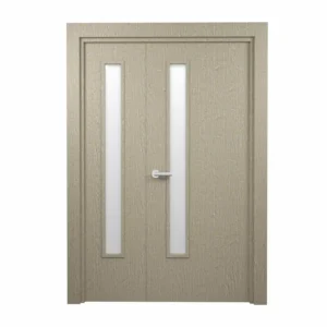 PORTE VITREE 1/1 EN MDF AGGLOMERE TUBULAIRE 1230mm AVEC CADRE EN BOIS LATTE