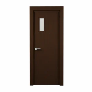 PORTE VITREE 1/3 EN MDF AGGLOMERE TUBULAIRE 730mm AVEC CADRE EN BOIS LATTE