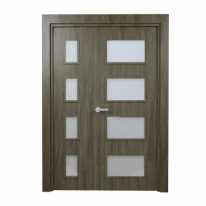 PORTE VITREE 1/1 EN PVC NID ABEILLE 1230mm AVEC CADRE EN WPC140mm