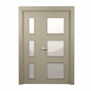 PORTE VITREE 1/1 EN PVC NID ABEILLE 1230mm AVEC CADRE EN WPC110mm