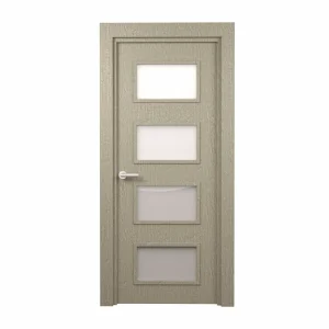 PORTE VITREE 1/1 EN PVC NID ABEILLE 830mm AVEC CADRE EN WPC140mm