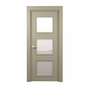 PORTE VITREE 1/1 EN PVC NID ABEILLE 730mm AVEC CADRE EN WPC110mm