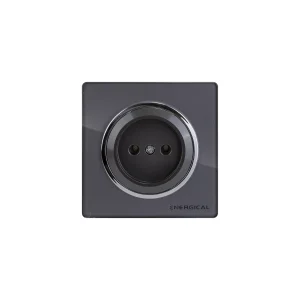 Prise simple DIAA Glass Gris